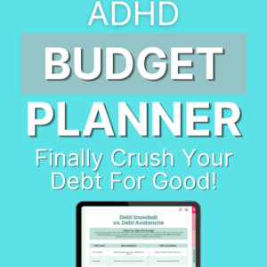 ADHD Budget Planner Digital GoodNotes iPad Finance Planner Monthly Budget Expense & Savings Tracker Debt Snowball Undated